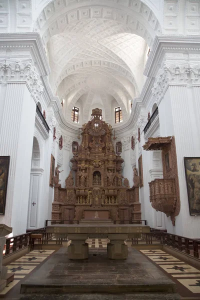 Interior Igreja Cajetan Goa Índia Igreja Foi Concluída 1661 Faz — Fotografia de Stock