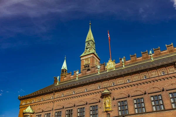 Close Van Het Gemeentehuis Van Kopenhagen Denemarken — Stockfoto