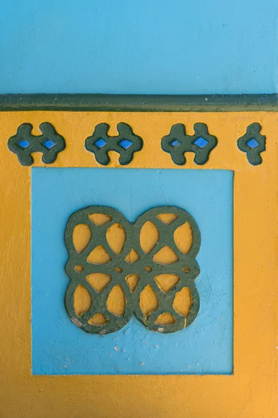 Гватепия Коломбия Сентября 2019 Деталь Красочного Фасада Здания Гватапе Колумбия — стоковое фото