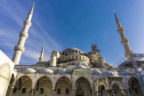 Vue Détaillée Extérieur Mosquée Sultan Ahmed Mosquée Bleue Istanbul Turquie — Photo