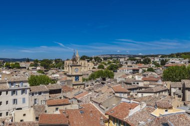 Sotuh Fransa 'daki Salon-de-Provence' de hava manzarası