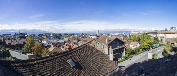 Lausanne Switzerland September 2018 Panoramic View Lausanne Switzerland Lausanne City — Stock Photo, Image