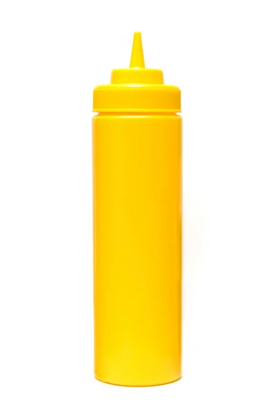Mustard Bottle Isolated White Background — Stock Photo, Image