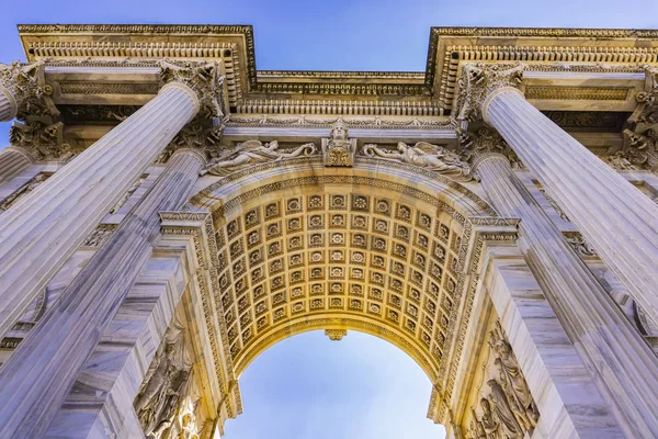 Vista Arco Del Triunfo Arco Della Pace Parque Sempione Milán — Foto de Stock