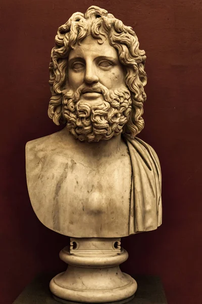 Firenze Italia Aprile 2018 Statua Testa Zeus Della Galleria Degli — Foto Stock