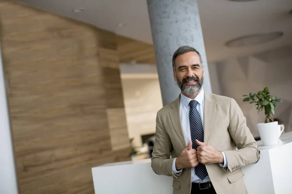 Porträt Eines Gutaussehenden Geschäftsmannes Büro — Stockfoto