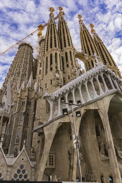 Barcelona Espanha Outubro 2019 Catedral Sagrada Familia Barcelona Espanha Projetado — Fotografia de Stock