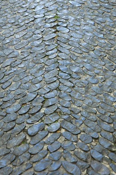Closeup Detail Block Stone Pathway — Stock Photo, Image