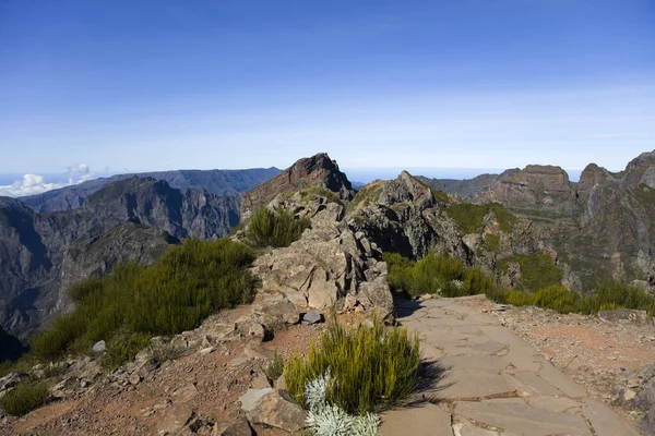 Visa Toppen Pico Arieiro Madeira Portugal — Stockfoto