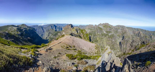 Vista Sulla Vetta Montuosa Pico Arieiro Sull Isola Madeira Portogallo — Foto Stock