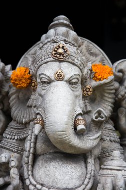 Endonezya 'nın Bali adasındaki Ubud' da geleneksel Ganesha heykeli