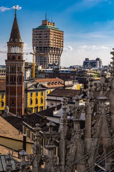 Milão Itália Abril 2019 Vista Panorâmica Torre Velasca Milão Itália — Fotografia de Stock