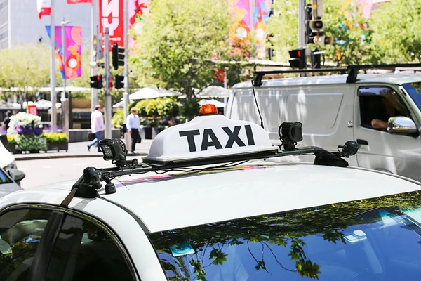 Detail Des Taxiwagens Auf Der Straße Von Sydney Australien — Stockfoto