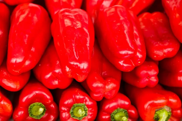 Vista Cerca Pimienta Orgánica Fresca Mercado Agrícola Local Funchal Isla —  Fotos de Stock