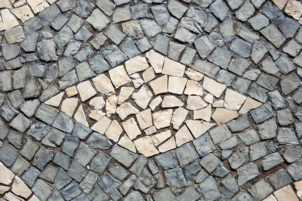 Closeup Surface Blocky Pattern Old Stone Pavement — Stock Photo, Image