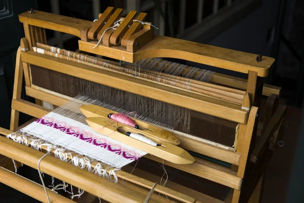 Oude Traditionele Houten Weefmachine Funchal Madeira Portugal — Stockfoto