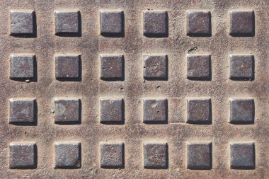 Eski paslı metal geometrik arkaplan dokusu