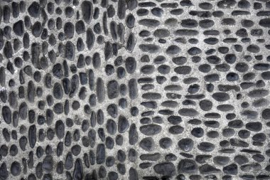 Çakıl taşlı yol arkaplanının yakın plan detayları