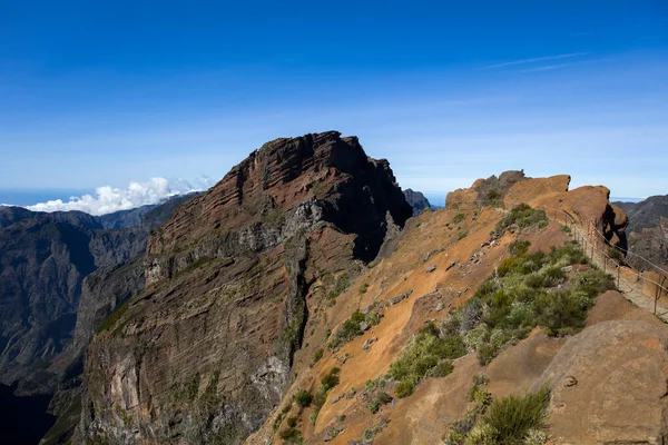 Vista Sulla Vetta Montuosa Pico Arieiro Sull Isola Madeira Portogallo — Foto Stock