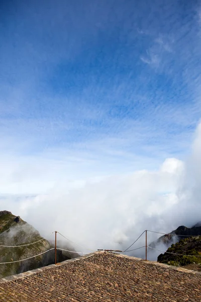 Vista Pico Montanha Pico Ruivo Ilha Madeira Portugal — Fotografia de Stock