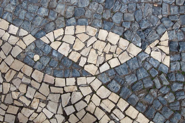 Closeup Surface Blocky Pattern Old Stone Pavement — Stock Photo, Image