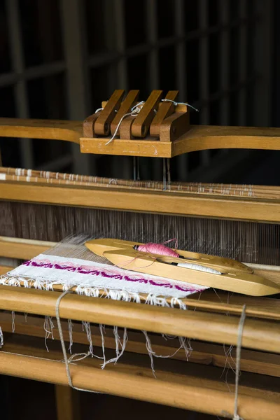Oude Traditionele Houten Weefmachine Funchal Madeira Portugal — Stockfoto