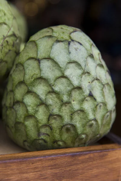 Fruta Fresca Anona Madeira Mercado — Fotografia de Stock