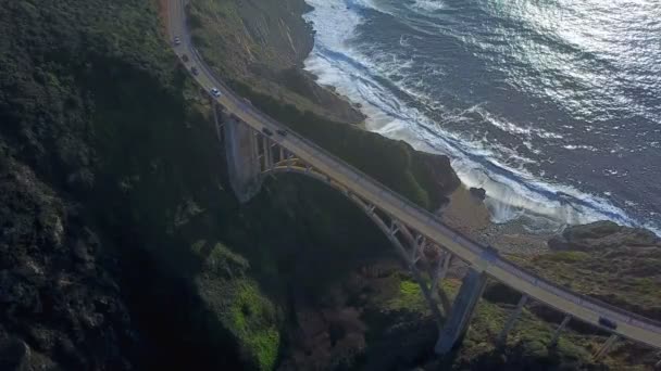 Vista aérea del Puente Bixby — Vídeo de stock