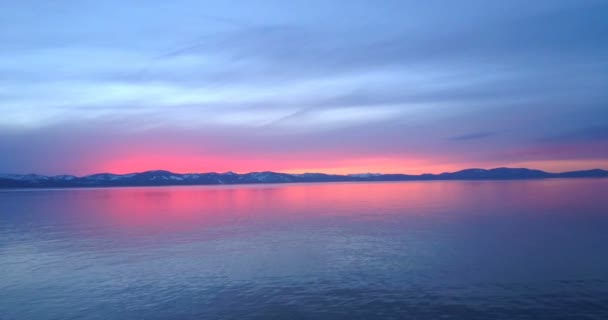 在太浩湖的日落 — 图库视频影像