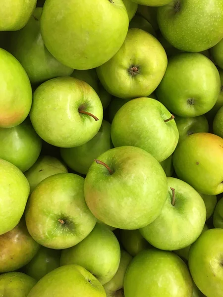 Tampilan atas apel hijau — Stok Foto