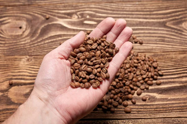 Kavrulmuş kahverengi kahve çekirdekleri — Stok fotoğraf