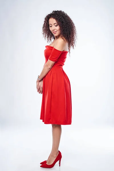 Portrait of curly female — Stock Photo, Image