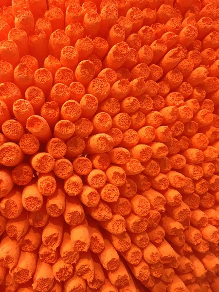 人工的な棒で作られたマクロ抽象オレンジの背景 — ストック写真
