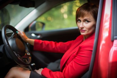 seksi kadın kırmızı otomatik