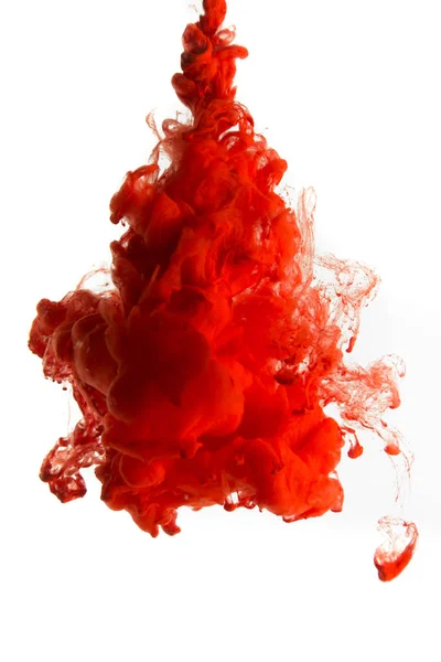 Roter Farbstoff im Wasser — Stockfoto