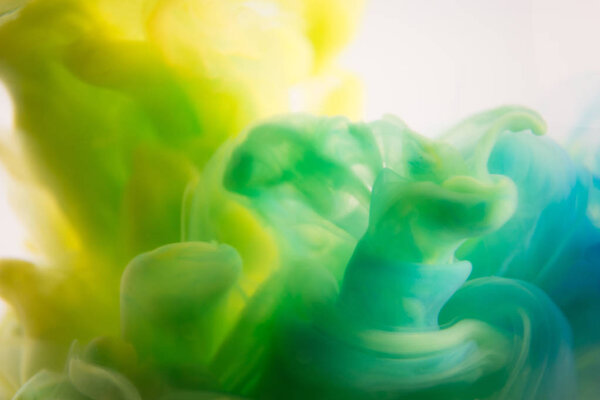  The colorful dye in the water