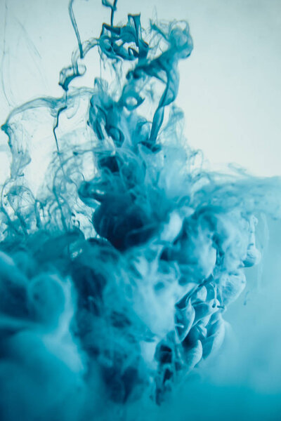 blue dye in water