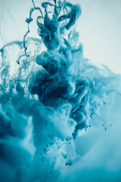 blue dye in water