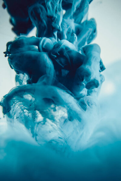 blue dye in water