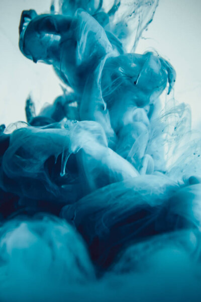 blue dye in water