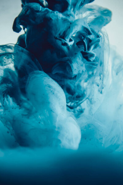 blue dye in water