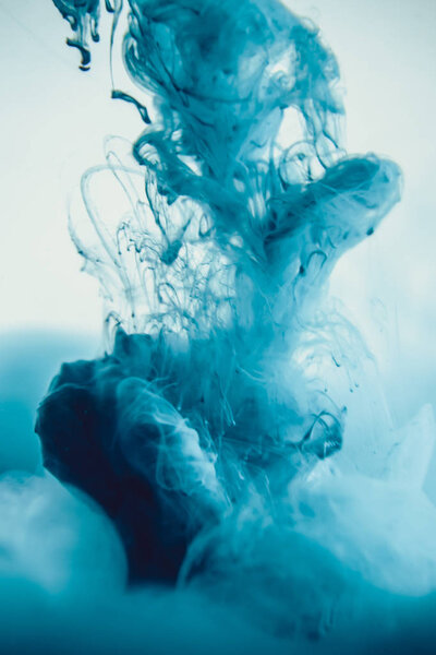 blue dye in water