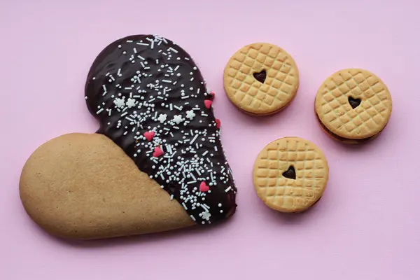 Ookies in the shape of a heart Stock Image