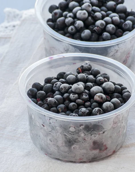 Frozen blueberries close up — Stock Photo, Image