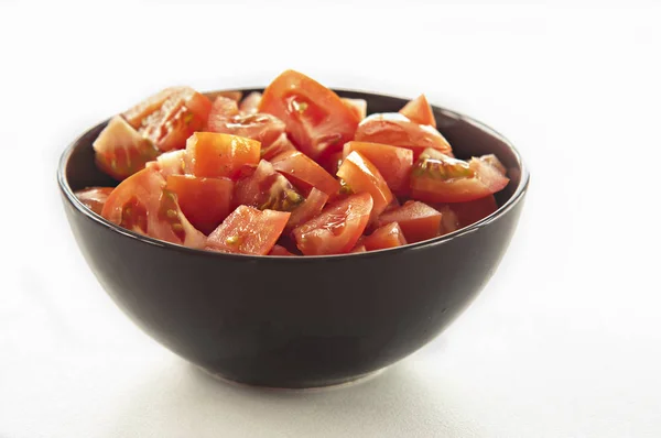 Подрібнений помідор крупним планом — стокове фото