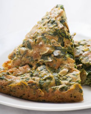 ıspanak pasta yakın çekim 