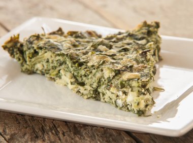 ıspanak pasta yakın çekim 