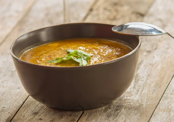 Homemade Autumn Butternut Squash Soup — Stock Photo, Image