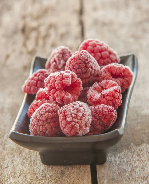 Frozen Raspberry close up — Stock Photo, Image