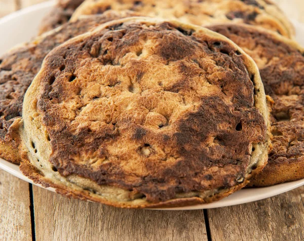 Blueberry Pancake Close up — Stock Image Blueberry Pancake Close up Royalty Free Stock Images